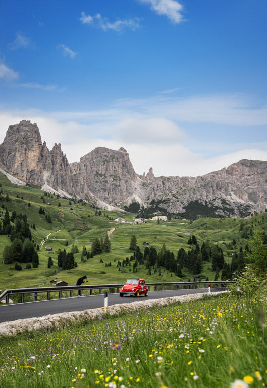 Südtirol Schenna Rallye Oldtimer Fiat Dolomiten