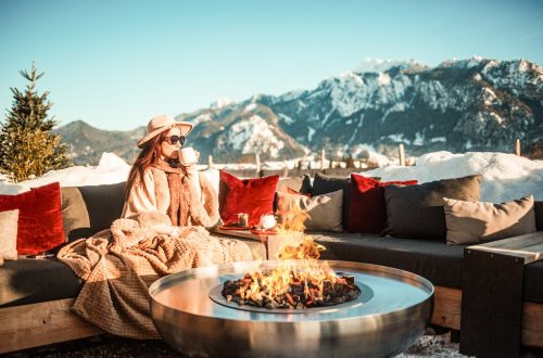 Allgäu Winterurlaub Wellness Gourmet Hotel Rüberzahl Feuer