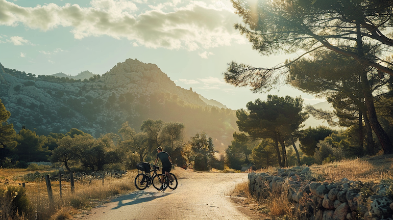 Mallorca Balearen Spanien Insel Frühjahr Radfahren